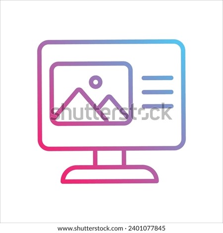  Photo icon with white background vector