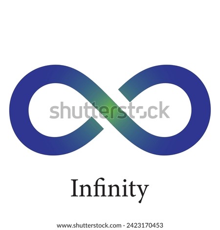 Infinity symbol or sign. infinite icon. limitless logo. isolated on dark blue background. Vector illustration. Eps file 183.