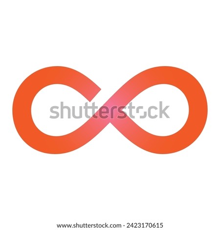 Infinity symbol or sign. infinite icon. limitless logo. isolated on dark blue background. Vector illustration. Eps file 184.