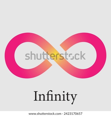 Infinity symbol or sign. infinite icon. limitless logo. isolated on dark blue background. Vector illustration. Eps file 182.