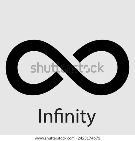 Infinity Logo designs template. Black infinity symbol icon. Simple flat vector design element. Vector illustration. Eps file 174.