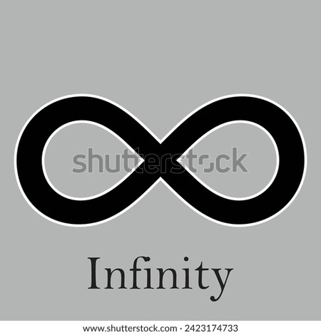 Infinity Logo designs template. Black infinity symbol icon. Simple flat vector design element. Vector illustration. Eps file 173.