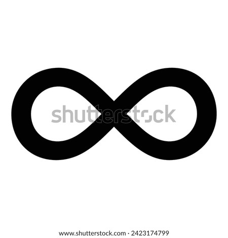 Infinity Logo designs template. Black infinity symbol icon. Simple flat vector design element. Vector illustration. Eps file 171.