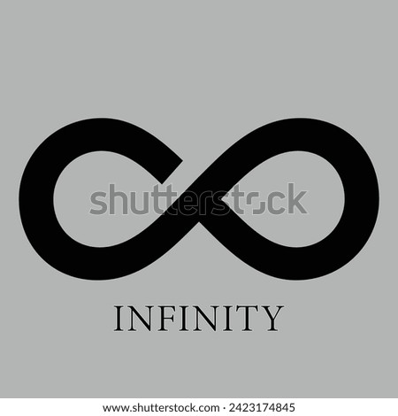 Infinity Logo designs template. Black infinity symbol icon. Simple flat vector design element. Vector illustration. Eps file 169.