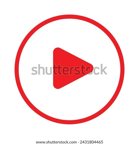 video play button icon isolated on white background. red symbol for your design. vector illustration, easy to edit. Vector illustration. Eps file 638.