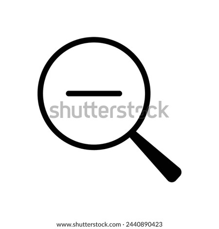 Zoom out icon vector isolated on white background, logo concept of Zoom out sign on white background, black filled symbol. Vector illustration. Eps file 200.