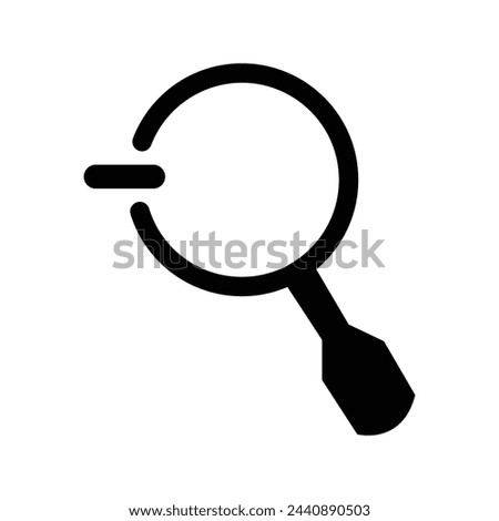 Zoom out icon vector isolated on white background, logo concept of Zoom out sign on transparent background, black filled symbol. Vector illustration. Eps file 187.