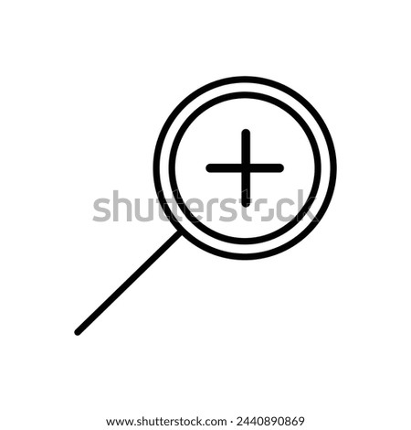 Zoom outline icon. Simple linear element illustration. Isolated line Zoom icon on white background. Thin stroke sign can be used for web, mobile and UI. Vector illustration. Eps file 199.