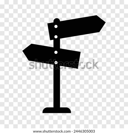 Direction, Signpost, Signboard. Side of a road. Arrow Compass Maps. Street sign. Mental Health Quizzes. Guidepost, Roadmap. Vector illustration. Eps file 38.
