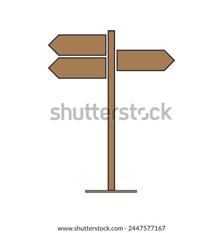 Traffic direction board icon. glyph and filled colorful version, street signpost filled vector sign. Vector illustration. Eps file 185.