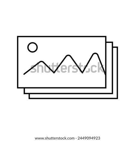 Image vector icon, gallery symbol. Modern, simple flat vector illustration for web site or mobile app. high quality black style vector icons. Vector illustration. Eps file 263.