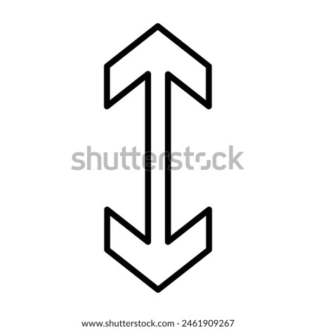 Dual sided arrows line icon. linear style sign for mobile concept and web design. Arrows Exchange Vertical outline vector icon. Vector illustration. Eps file 10.