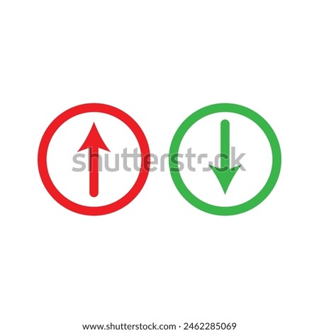 Swipe up-down arrow icon vector isolated on circle line background. filled flat sign, solid pictogram isolated on white background. Exchange symbol, logo. Vector illustration. Eps file 37.