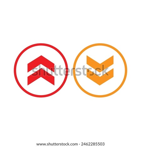 Swipe up-down arrow icon vector isolated on circle line background. filled flat sign, solid pictogram isolated on white background. Exchange symbol, logo. Vector illustration. Eps file 92.