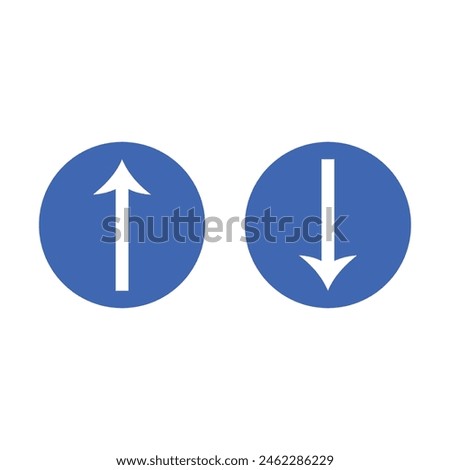 Swipe up-down arrow icon vector isolated on circle line background. filled flat sign, solid pictogram isolated on white background. Exchange symbol, logo. Vector illustration. Eps file 59.