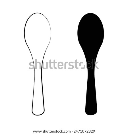 Spoon icon, Spoon Symbol vector. Spoon flat sign design. Spoon symbol pictogram. Vector illustration. Eps file 132.