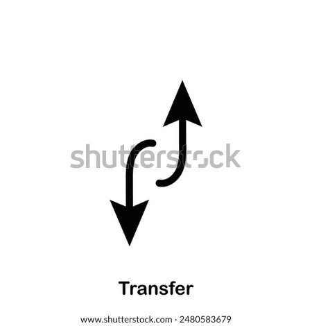 Data transfer icon vector, filled flat sign, solid pictogram isolated on white. Up down arrows symbol, logo illustration. Vector illustration. Eps file 44.