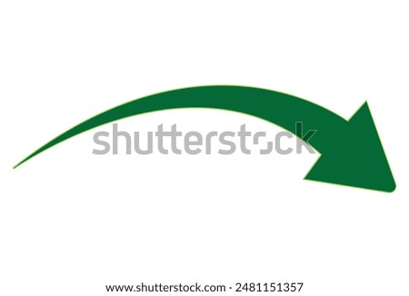 Green arrow to the right  vector, isolated on white background. Arrow indicated the direction symbol. Green arrow right icon symbol. Vector illustration. Eps file 53.