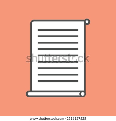 Communication Filled - Paper Scroll Icon. roll paper icon. Element of simple icon for websites, web design, mobile app, info graphics. Vector illustration. Eps file 53.