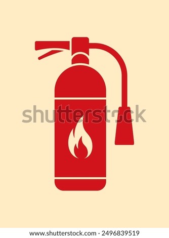 fire extinguisher vector, fire killer, fire reel hose on isolated background. Fire extinguisher icon in flat  icon design