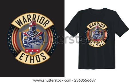 Patriot Veteran Military T-Shirt Vector Design, Warrior shirt, US flag tee, Vintage design
