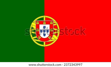 Portugal Flag. National Portugal flag. Flag of Portugal. Flag of Portugal Vector graphics