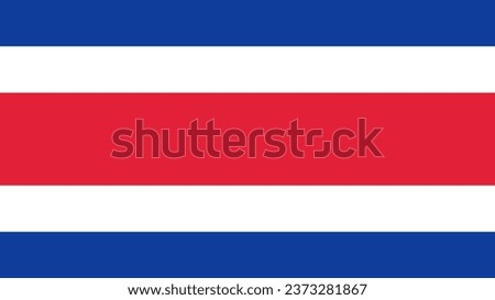 Costa Rica Flag. National Costa Rica flag. Flag of Costa Rica. Flag of Costa Rica Vector graphics