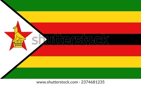 Zimbabwe Flag. National Zimbabwe flag. Flag of Zimbabwe. Flag of Zimbabwe Vector graphics