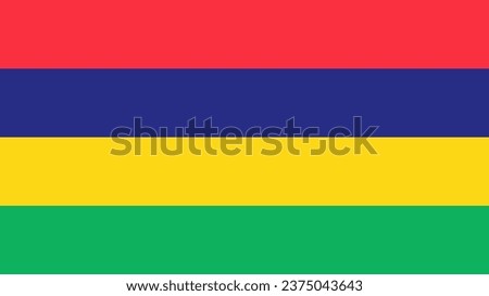 Mauritius Flag. National Mauritius flag. Flag of Mauritius. Flag of Mauritius Vector graphics