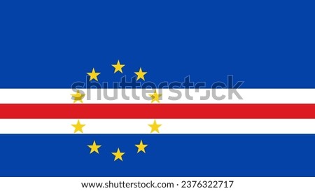 Cape Verde Flag. National Cape Verde flag. Flag of Cape Verde. Flag of Cape Verde Vector graphics