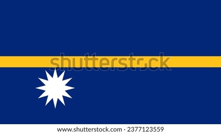 Nauru Flag. National Nauru flag. Flag of Nauru. Flag of Nauru Vector graphics