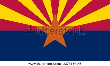 Arizona Flag. State of Arizona Flag. Flag of Arizona. Flag of Arizona Vector graphics