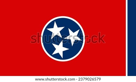 Tennessee Flag. Tennessee State Flag. Flag of Tennessee. Flag of Tennessee Vector graphics