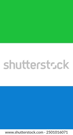 Vertical Sierra Leone Flag, Vertical Flag of Sierra Leone