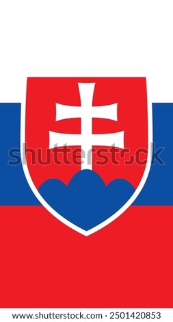 Vertical Slovakia Flag, Vertical Flag of Slovakia