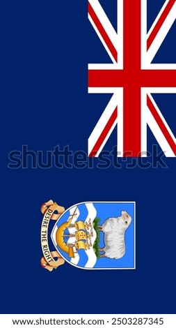 Vertical Flag of Falkland Islands (UK), Vertical Falkland Islands Flag