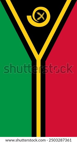 Vertical Flag of Vanuatu, Vertical Vanuatu Flag