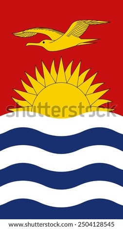 Vertical Kiribati Flag, Vertical Flag of Kiribati