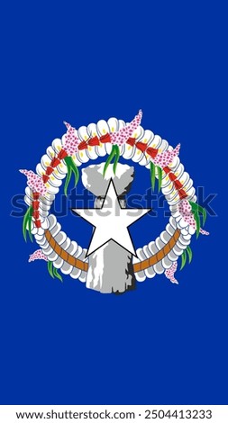 Vertical Northern Mariana Islands Flag, Vertical Flag of Northern Mariana Islands