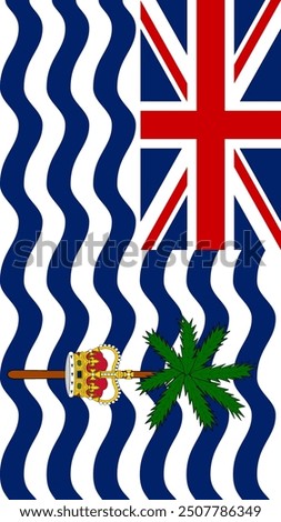 Vertical British Indian Ocean Territory Flag, Vertical Flag of British Indian Ocean Territory