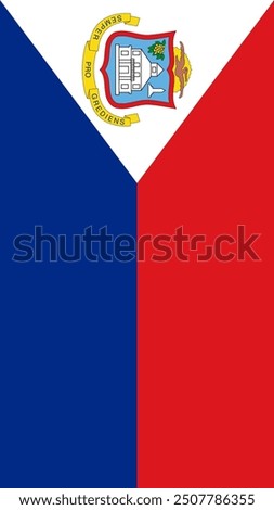 Vertical Saint Martin Flag, Vertical Flag of Saint Martin