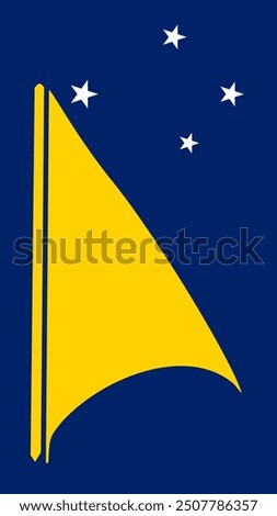 Vertical Tokelau Flag, Vertical Flag of Tokelau