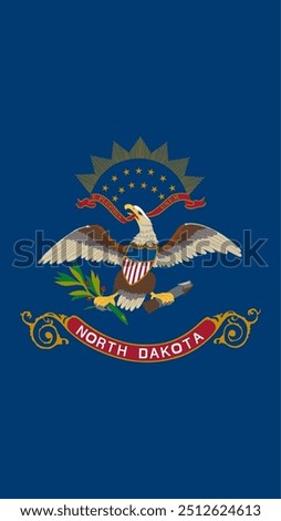 Vertical Flag of North Dakota, Vertical North Dakota Flag