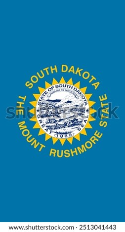 Vertical Flag of South Dakota, Vertical South Dakota Flag