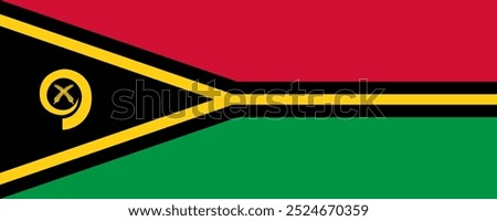 Flag of Vanuatu, long version, Vector Images