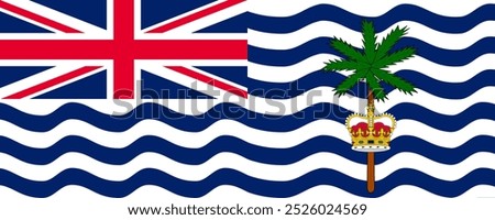 Flag of British Indian Ocean Territory, long version, Vector Images