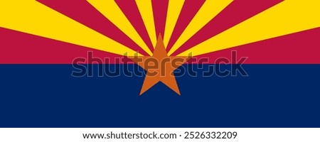 Flag of Arizona, long version, Vector Images