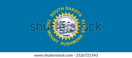 Flag of South Dakota, long version, Vector Images