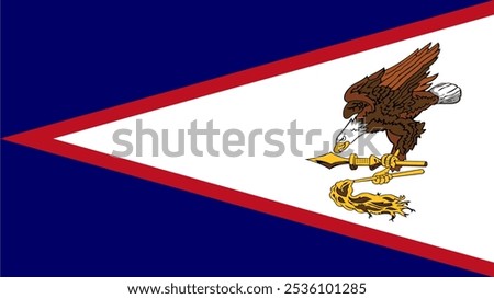 Flag of American Samoa, 16:9 Format, American Samoa Flag, Vector Images