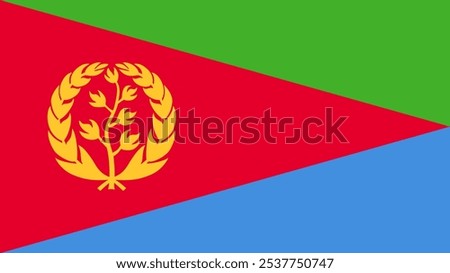 Flag of Eritrea, 16:9 Format, Eritrea Flag, Vector Images